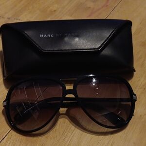 Marc by Marc Jacobs Black Aviator Sunglasses